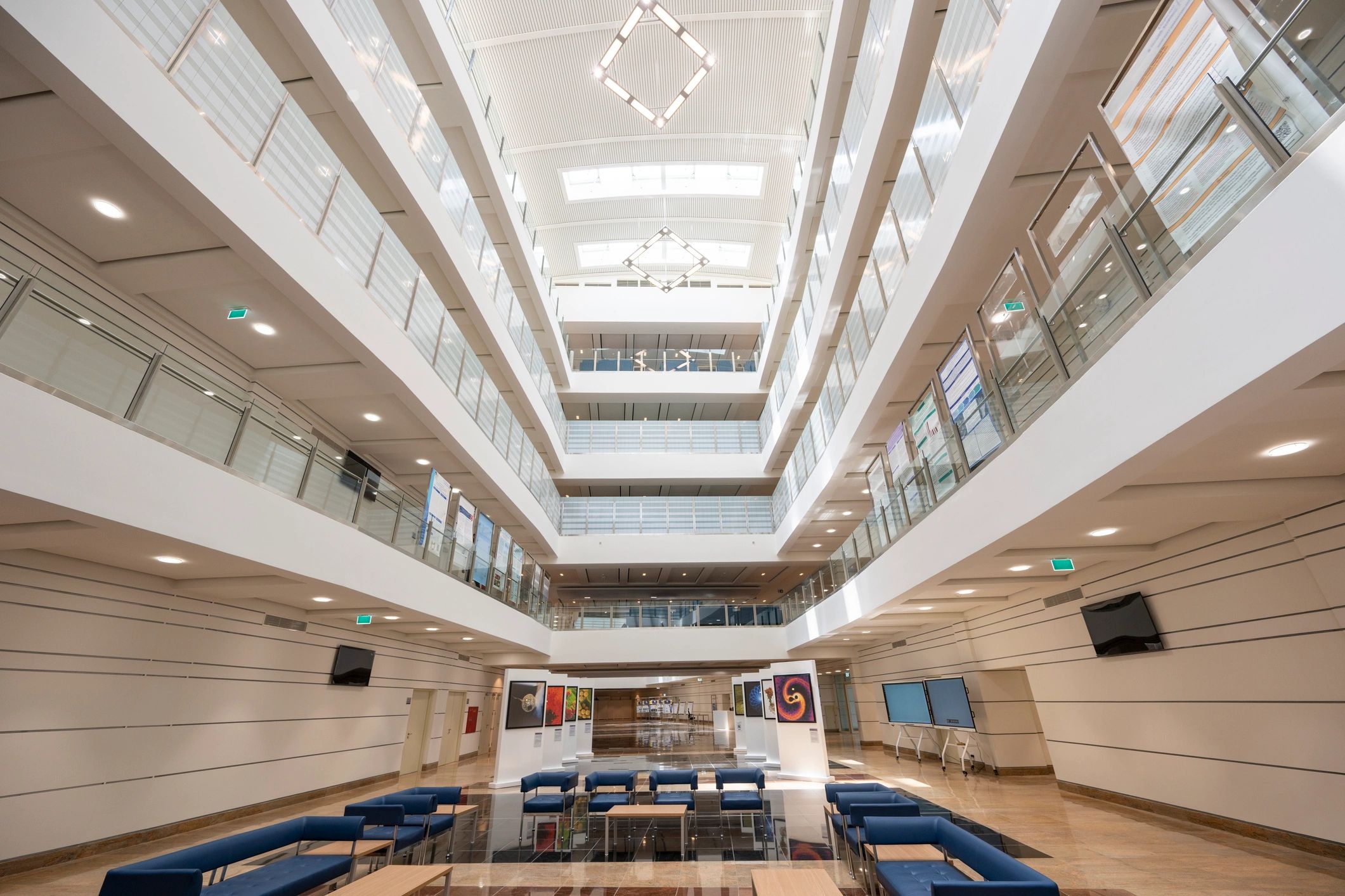 Modern office atrium representing a professional environment